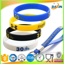 Silicone Bracelet with Silk Screen Printing Logo for Sales
